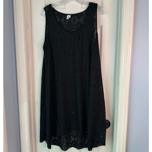 Profile‎ By Gottex Black Lace Crochet Cover Up Dress Size M